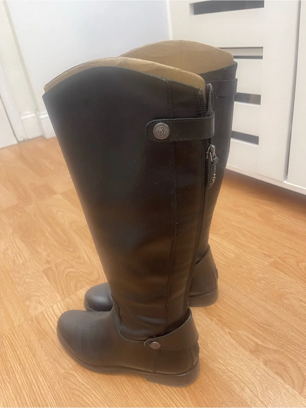 Sam Edelman Tall Black Leather Riding Boots
